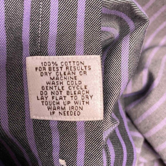Peter Millar Shirt Mens‎ Size XXL Purple Stripe Long Sleeve Button Up Cotton - Picture 10 of 10